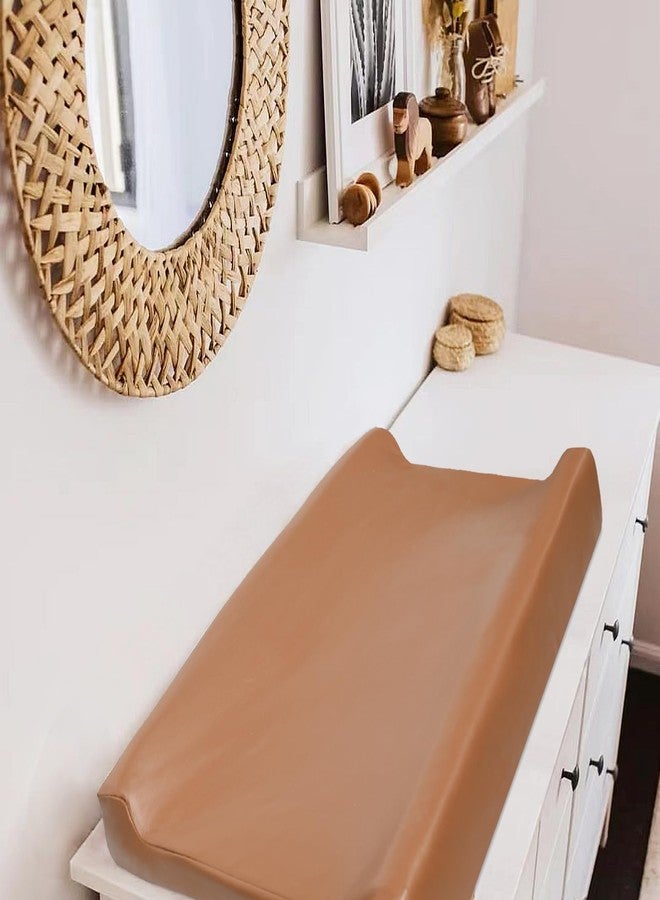 Owlowla Changing Pad Cover,Waterproof Changing Pad Covers-Soft Leather Diaper Changing Table Cover,Fits Standard Changing Pads for Baby Boy Girl（Brown） - Image 4