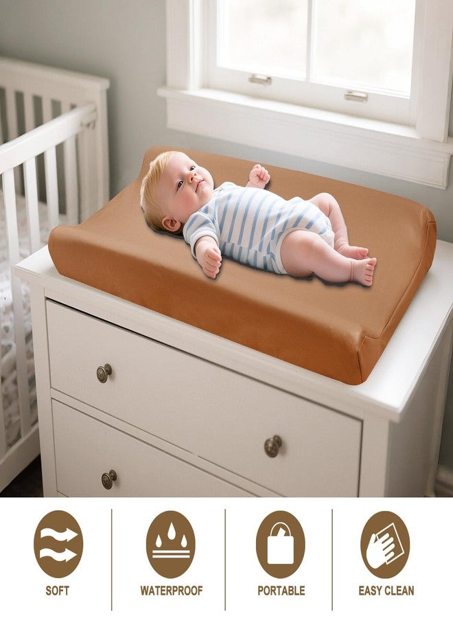 Owlowla Changing Pad Cover,Waterproof Changing Pad Covers-Soft Leather Diaper Changing Table Cover,Fits Standard Changing Pads for Baby Boy Girl（Brown） - Image 5