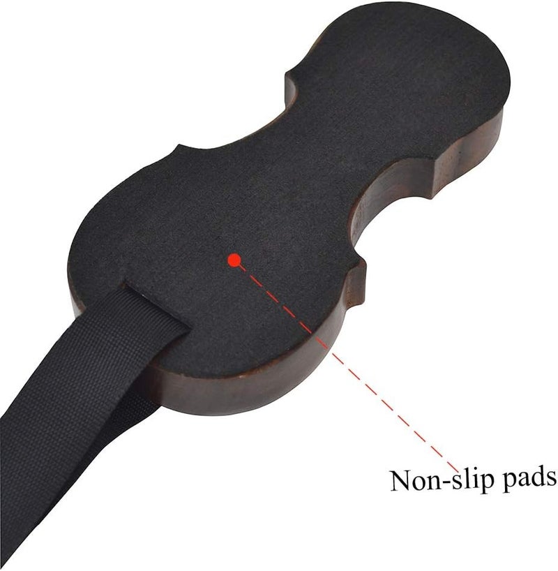 KingPoint Hardwood Cello Endpin Non-slip Stop Holder Rest Anchor Protector Pad Cello Antiskid Device with Straps (Black Walnut) - Image 5