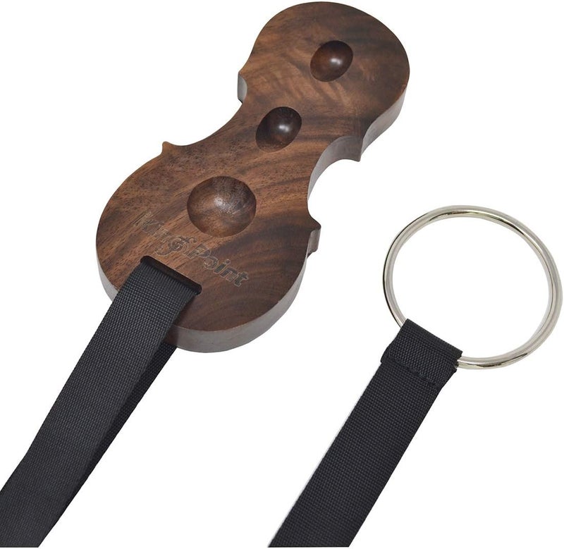 KingPoint Hardwood Cello Endpin Non-slip Stop Holder Rest Anchor Protector Pad Cello Antiskid Device with Straps (Black Walnut) - Image 1