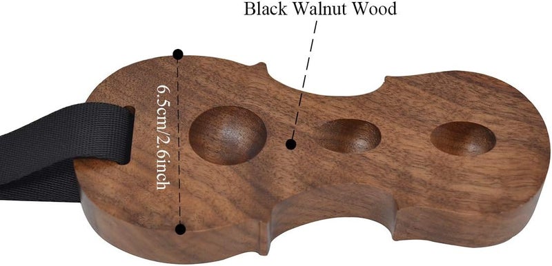 KingPoint Hardwood Cello Endpin Non-slip Stop Holder Rest Anchor Protector Pad Cello Antiskid Device with Straps (Black Walnut) - Image 4