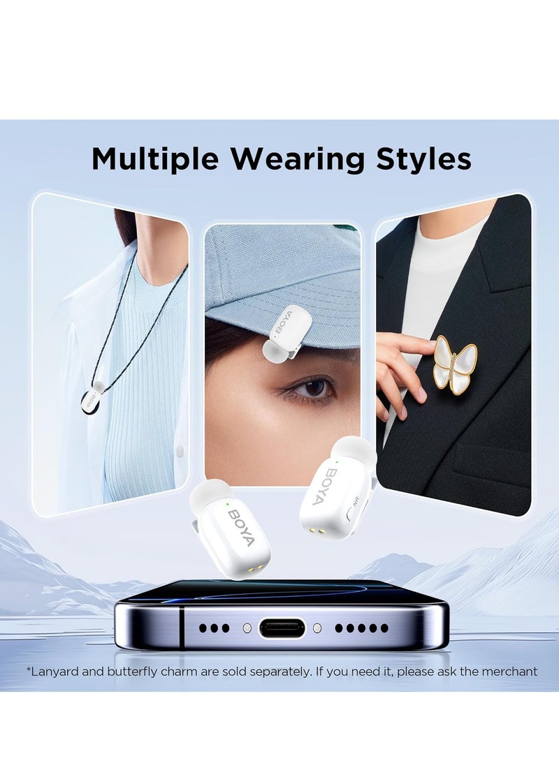 BOYA - Mini-13 Wireless Microphone for iPhone/Android/PC/Tablets with USB C/Lightning Plug, MFi Certified, Noise Reduction, AI Voice Changer, 30H Battery Life with Charging Case for Video Recording Podcast - Image 1