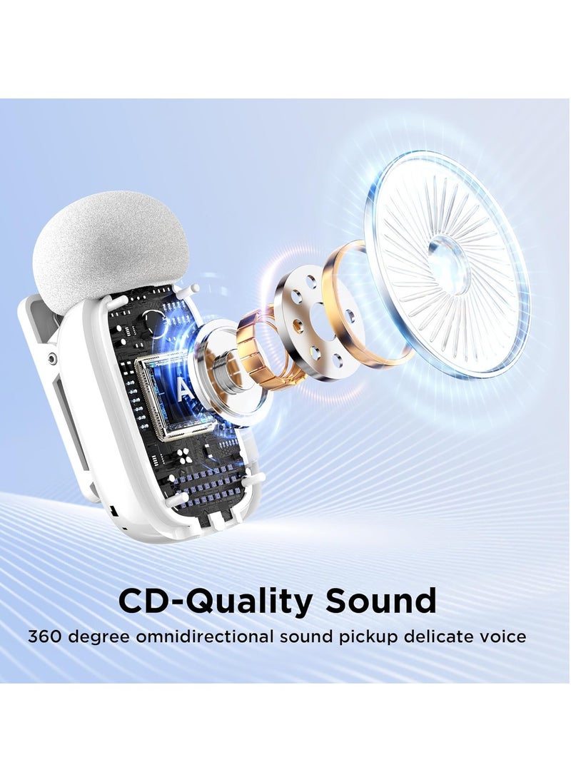 BOYA - Mini-13 Wireless Microphone for iPhone/Android/PC/Tablets with USB C/Lightning Plug, MFi Certified, Noise Reduction, AI Voice Changer, 30H Battery Life with Charging Case for Video Recording Podcast - Image 1