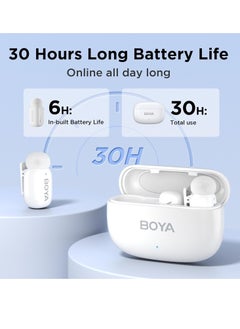 BOYA Mini-13 Wireless Microphone for iPhone/Android/PC/Tablets with USB C/Lightning Plug, MFi Certified, Noise Reduction, AI Voice Changer, 30H Battery Life with Charging Case for Video Recording Podcast  - Image 3