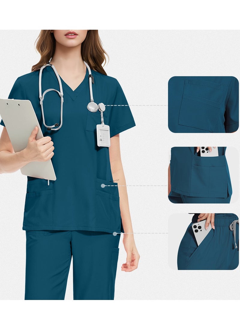 NiaaHinn Medical Scrub Suit Surgical Gown Suit Doctor Nurse Suit - Image 2