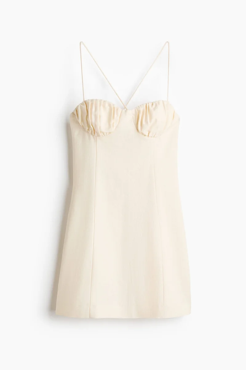 H&M  Linen-blend strappy dress for Women | Best Price UAE