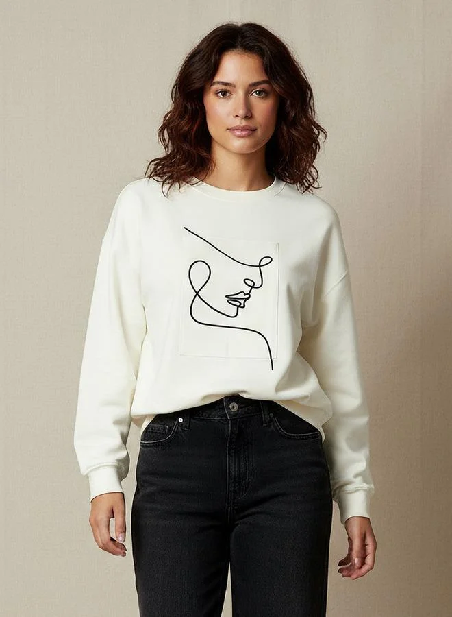 2Xtremz 2Xtremz Regular Fit Sweatshirt with Applique