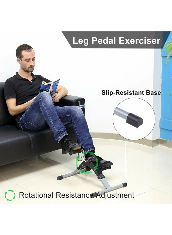 Folding Mini LCD Exercise Bike Portable Arm Leg Resistance Cycle Pedal Exerciser - Image 3