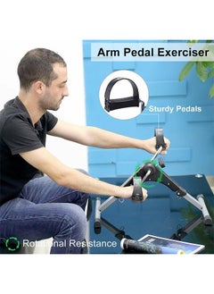 KUYING Folding Mini LCD Exercise Bike Portable Arm Leg Resistance Cycle Pedal Exerciser  - Image 2