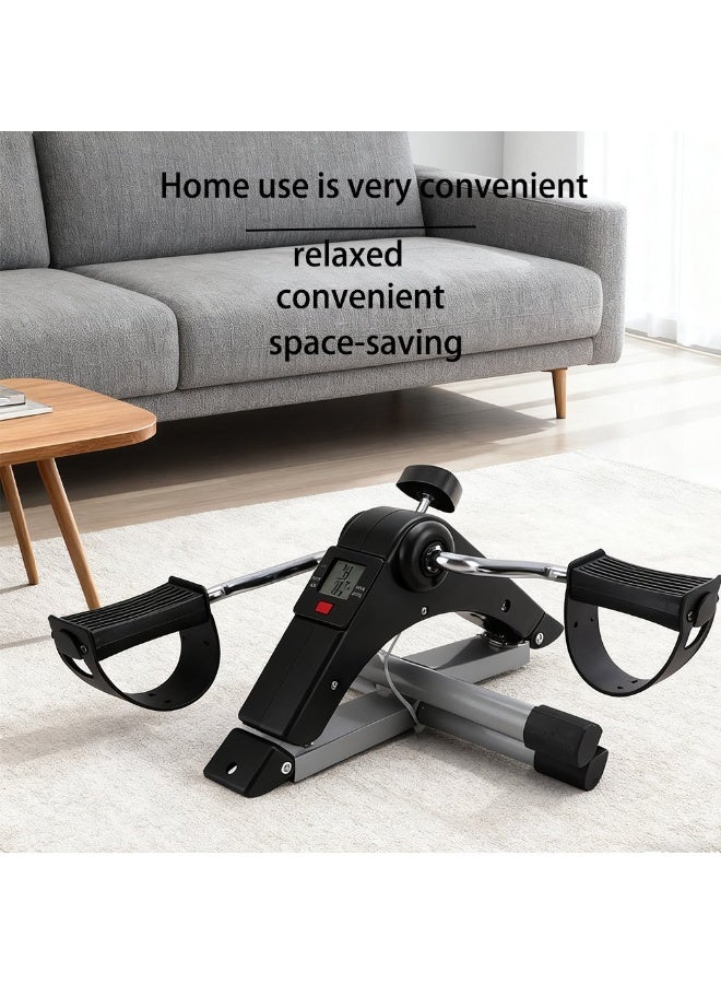 Foldable Mini Pedal Exerciser With LCD Monitor, Portable Under Desk Arm Leg Cycle Bike For Office Home Cardio Workout - Image 4