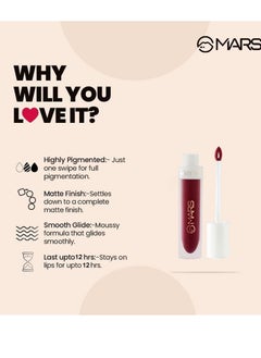 Mars MARS Matte Liquid Lip Color Long Lasting 4.5 ml 14 Party Fever  - Image 3