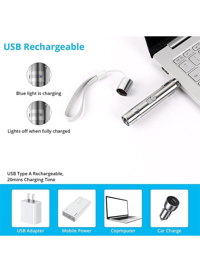 Cat Laser Pointer Toys Rechargeable 2 Color Lights 5 Patterns 7 in 1 Function Red Pointer Interactive Cat Toy Cats Dogs Interactive Pet Toys for Playing Exercise Chaser Toys Cat Lovers Gift - Image 5