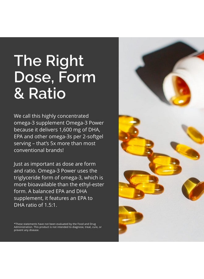 BRAINMD Dr Amen Omega-3 Power - 60 Capsules - Joint & Immune Support Supplement - Contains DHA & EPA - Gluten Free - 30 Servings - Image 5