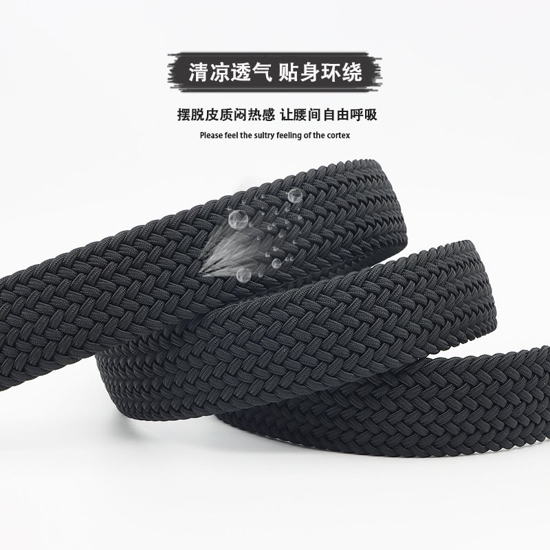 Stretch Woven Belt Casual Men'S Belt Korean Version Of Joker Ladies Canvas Belt Generation - Image 5