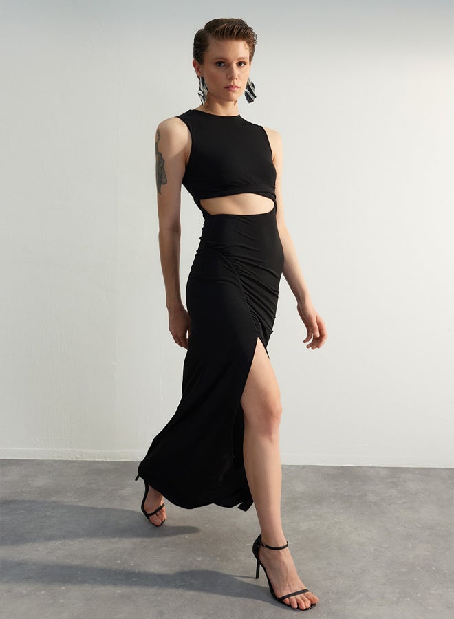 trendyol Black Detailed Evening Dress TPRSS23AE00162  - Image 1