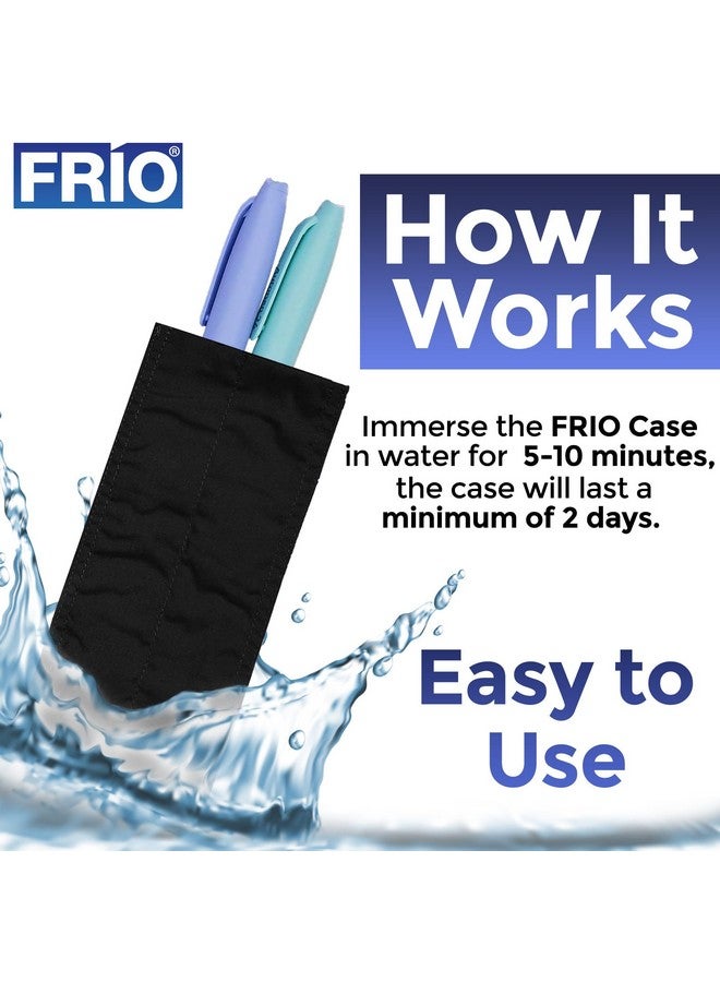 FRIO ® ديو: محفظة سفر لتبريد الأنسولين (أسود) لمرضى السكري مصنوعة في المملكة المتحدة - بدون أكياس ثلج، مرة أخرى أبداً! - Image 4