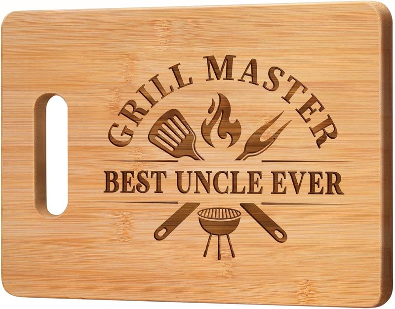 Gleevera Gifts for Uncle Engraved Cutting board - Image 1