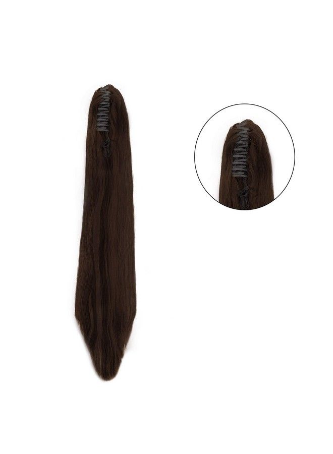 Rapidsflow Straight Clutcher Hair Extensions Ponytail For Women And Girlls (Dark Brown) - Image 4