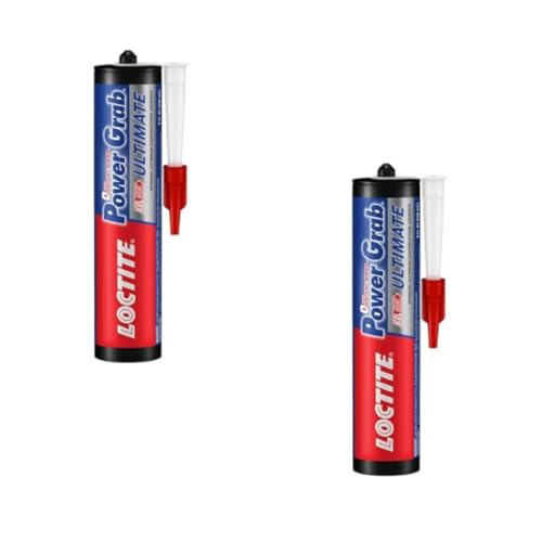 Loctite Power Grab Express Construction Adhesive, ultimate strength, 0 second grab, high tack adhesive, No-nails and screws, no clamping, DIY no mixing, metal, tiles, wood, concrete,177ml x pack of 3 - Image 1
