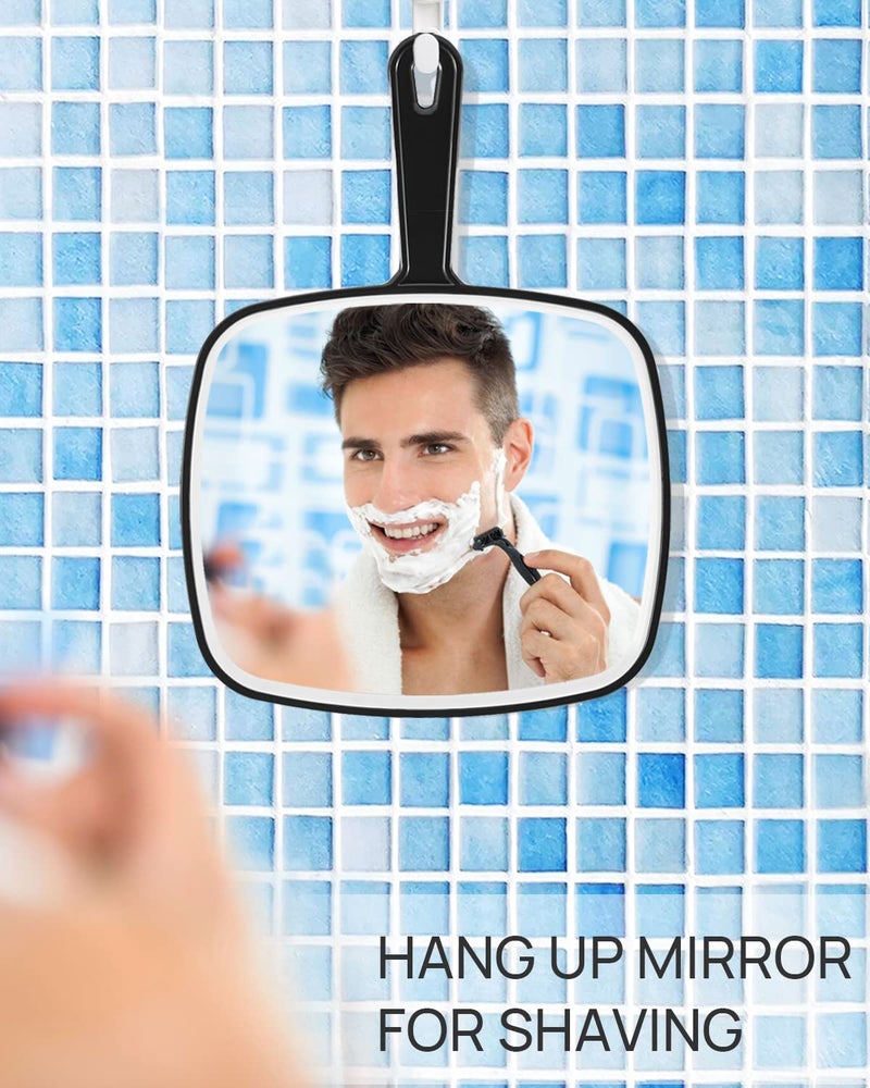 OMIRO Hand Mirror, Extra Large Black Handheld Mirror with Handle, 12.4" L x 9" W - Image 4