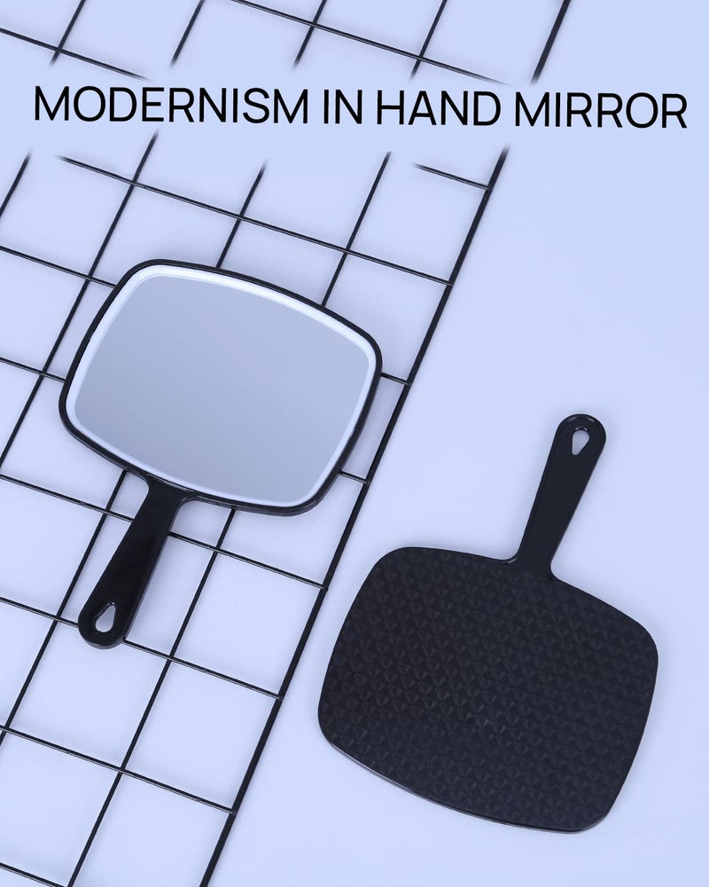 OMIRO Hand Mirror, Extra Large Black Handheld Mirror with Handle, 12.4" L x 9" W - Image 5