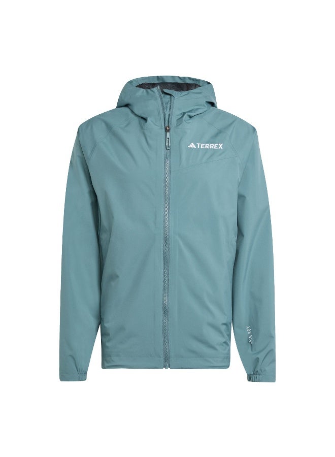Adidas Multi 2L Rain J Green Hiking Jackets For Men XS  - Image 1
