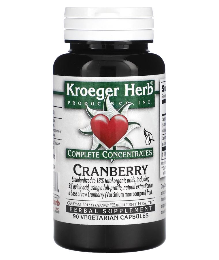 Kroeger Herb Co Complete Concentrates Cranberry 90 Vegetarian Capsules (215 mg per Capsule)