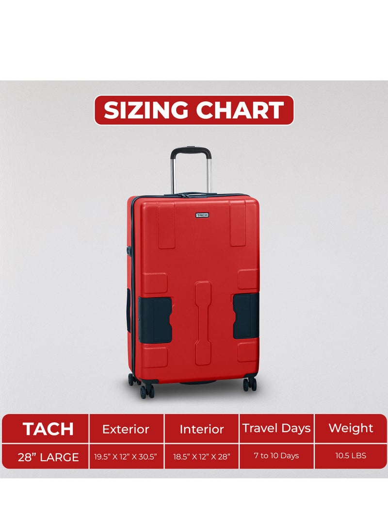 TACH - Connectable Luggage 28" Large Size Spinner Luggage with TSA Locks Hard Shell Patented Built-In Connecting System Easily Links 6 Bags - Image 1