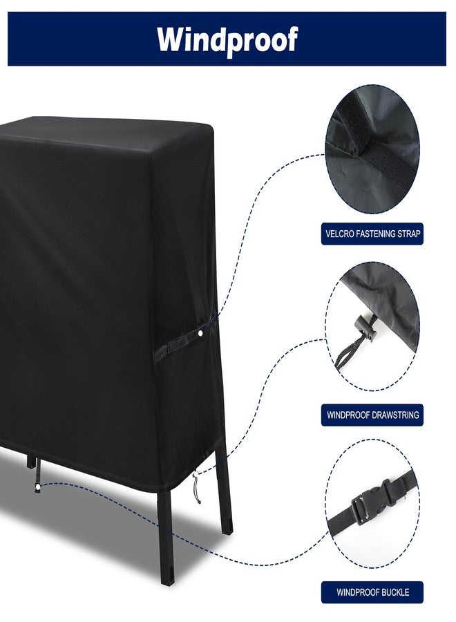 bruwaa Griddle Grill Cover for Blackstone 22 inch and 17 inch with Hood and Stand, 600D Heavy Duty Waterproof UV Resistant Rip-Proof Material Griddle Cover - Black(Cover Only) - Image 5