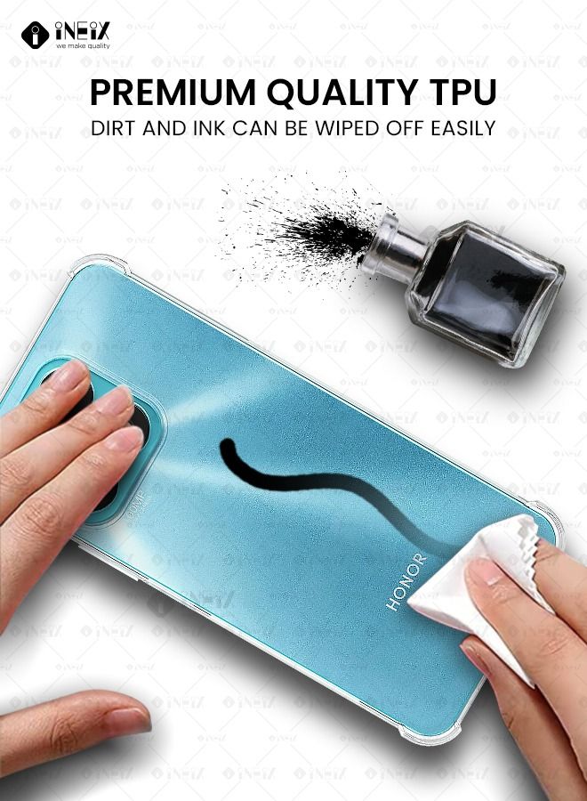 إينيكس جراب نحيف للغاية مصنوع من مادة تي بي يو مع 4 زوايا ممتصة للصدمات ومضاد للخدش والسقوط لهاتف هونر‎‎ ‎X8‎a-شفاف - Image 2