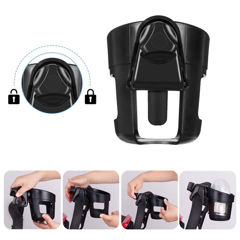 Emoly Upgraded Baby Cup Holder, Universal Stroller Cup Holder Bottle Holder Large Caliber Designed 360 Degrees Rotation Fit for Baby Stroller, Bicycle, Wheelchair, Walker, Trolleys - Image 4
