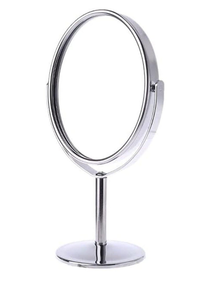 co arma - Set of 3 Small Double Sided Mirror with Stand for Vanity and Makeup 360 Degree Rotatable - Image 1