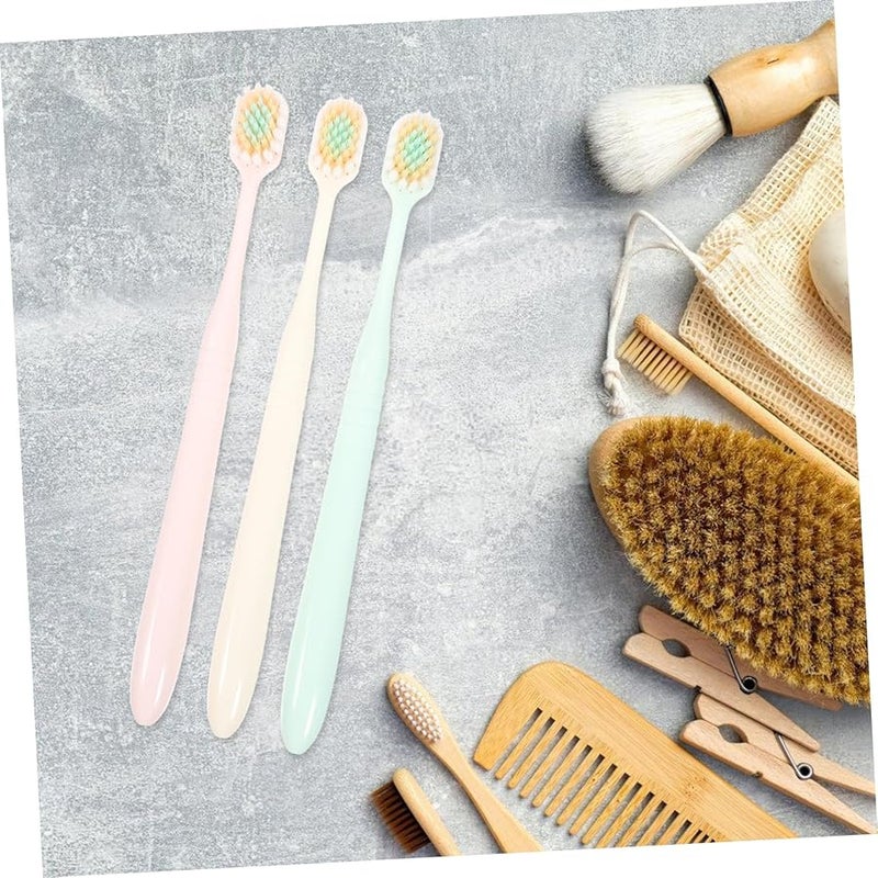 3pcs Soft Bristle Toothbrush for Adults Gentle Wide Thin Brush Oral Care - Image 4