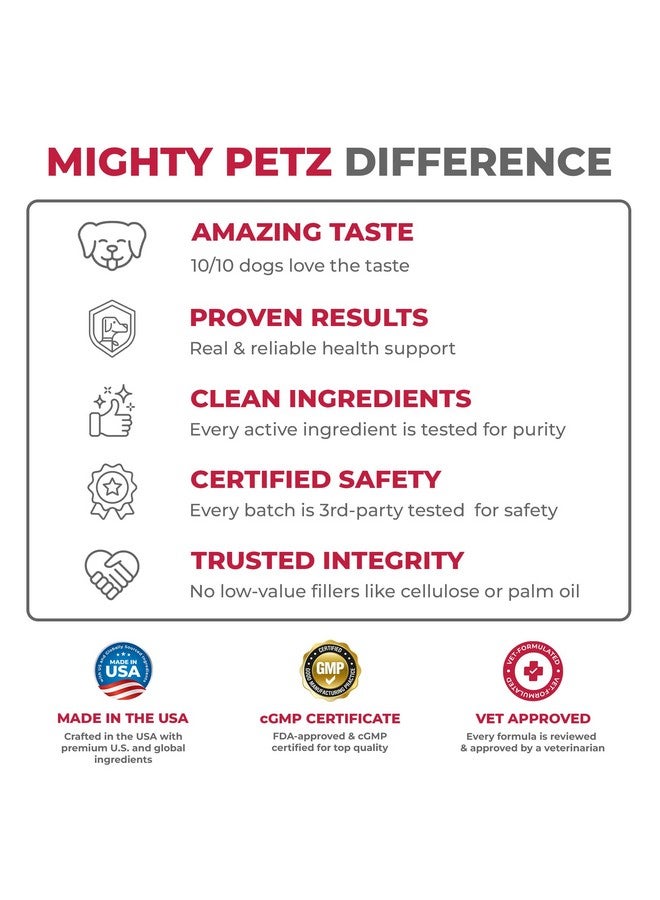 مايتي بيتز ماكس كرانبيري لعلاج التهاب المسالك البولية لدى الكلاب - مكمل غذائي فائق القوة بالتوت البري للكلاب + د-مانوز. يُحسّن التحكم بالمثانة لدى الكلاب. مضغ للعناية بالمسالك البولية ودعم الكلى. - Image 3