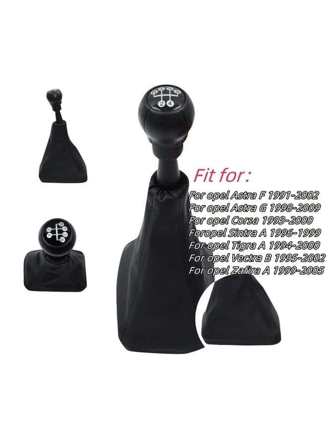 Black 5 Speed Manual Gear Shift Handball Kit Compatible with Multiple Vehicle Models - Image 1