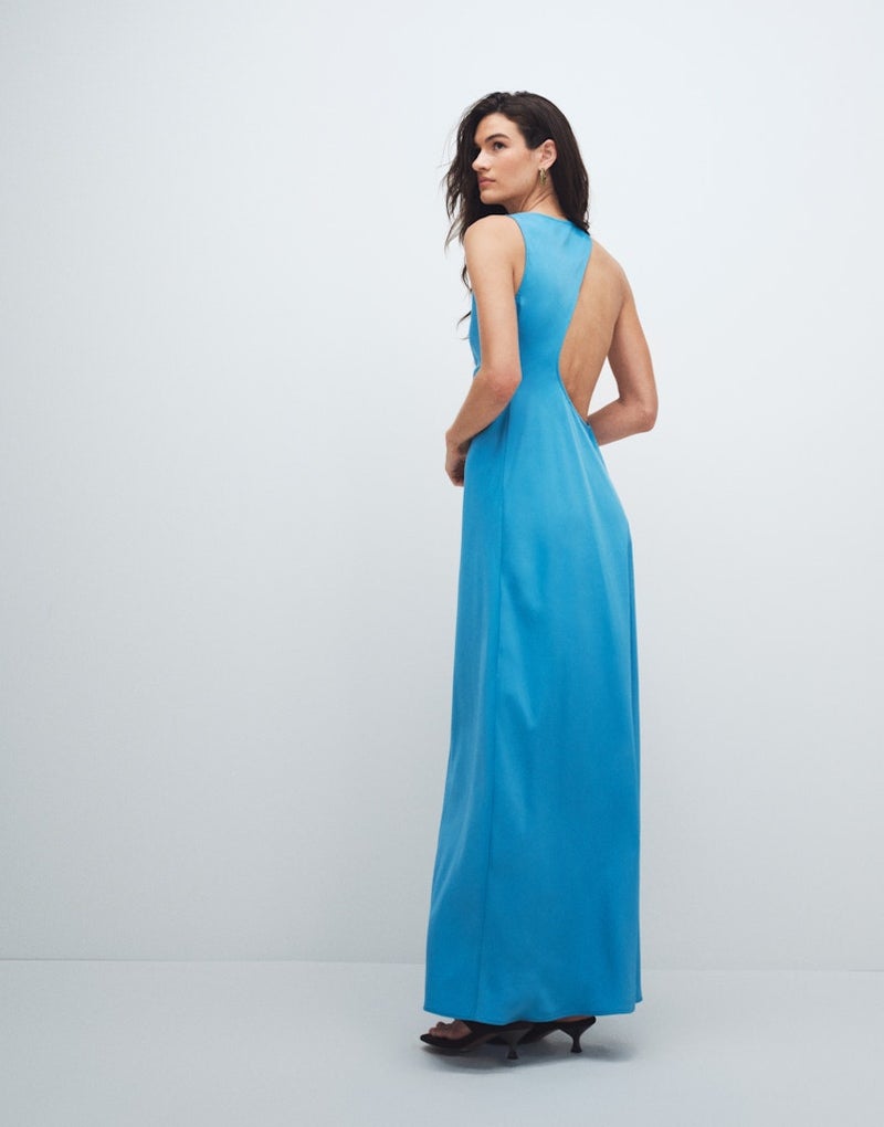 TOPSHOP Beaded Neck  Woven Dress - Image 2
