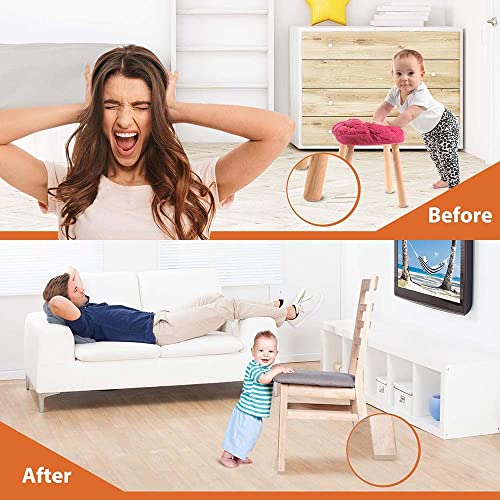 Volo 80 Pieces Self-Sticking Felt Pads – Non-Skid Furniture Floor Protectors, Noise Reduction Bumpers, Anti-Scratch Cushion Pads for Chairs, Tables & Home Furniture (Beige) - Image 3