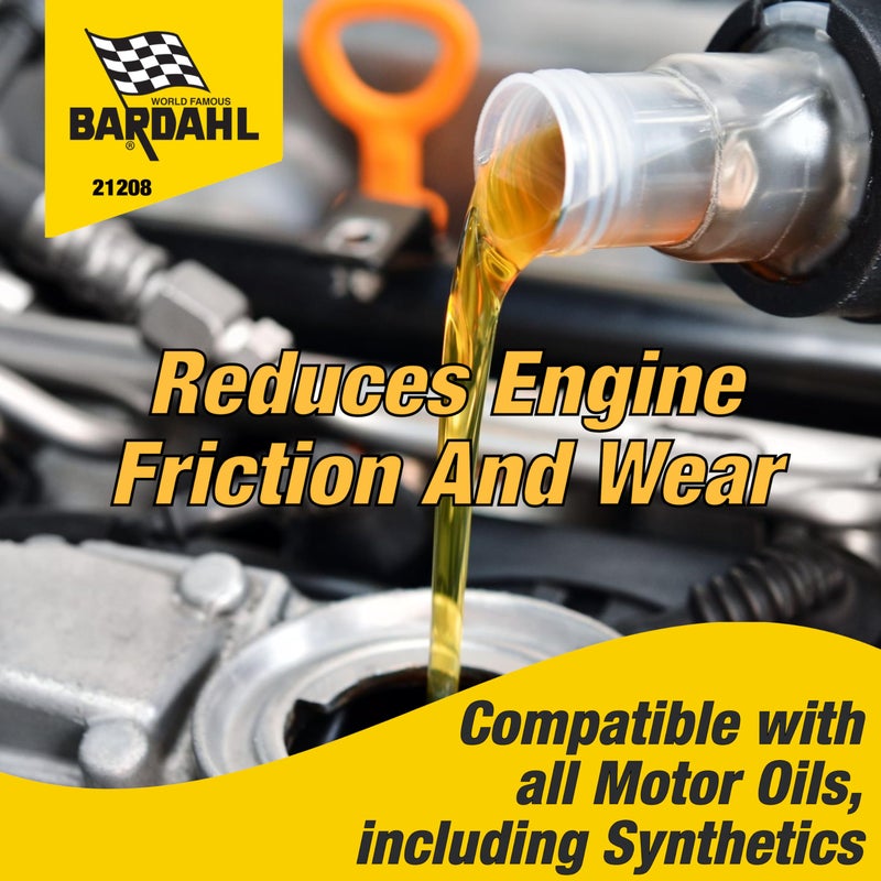 Bardahl 21208 Engine Protection Motor Oil Additive - Zinc Engine Restore & Oil Burning Guard - Oil Treatment Designed to Lubricate & Reduce Wear on Older Cars & High Mileage Engines - 12 oz (1 Pack) - Image 2