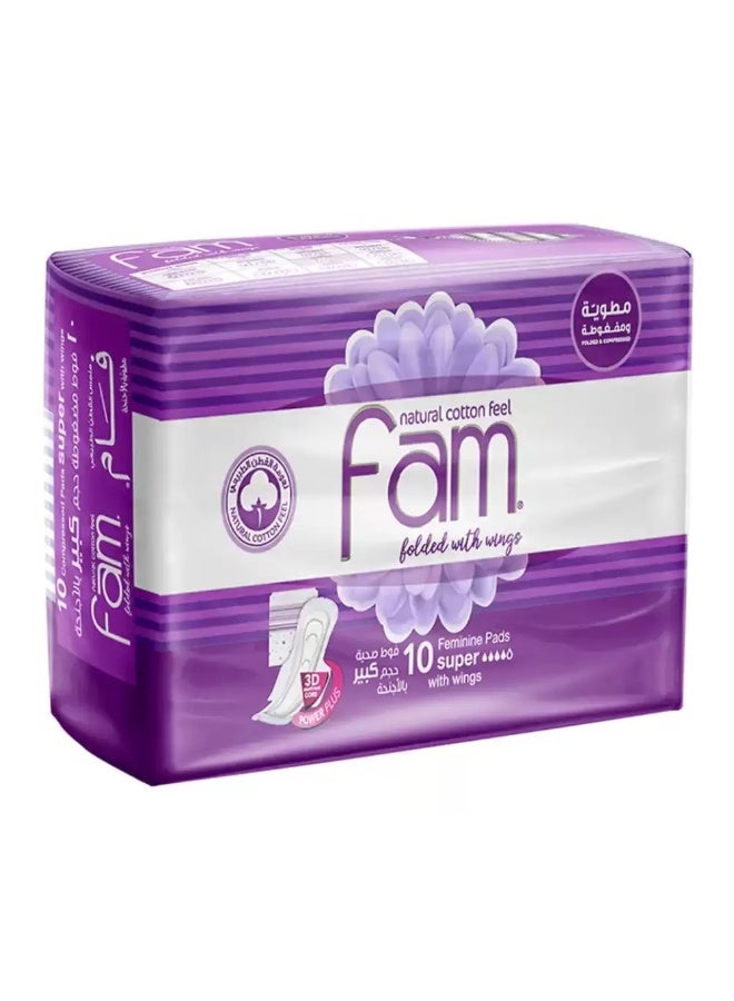 Fam فام وسادات نسائية قطنية طبيعية - 10 قطع - Image 1