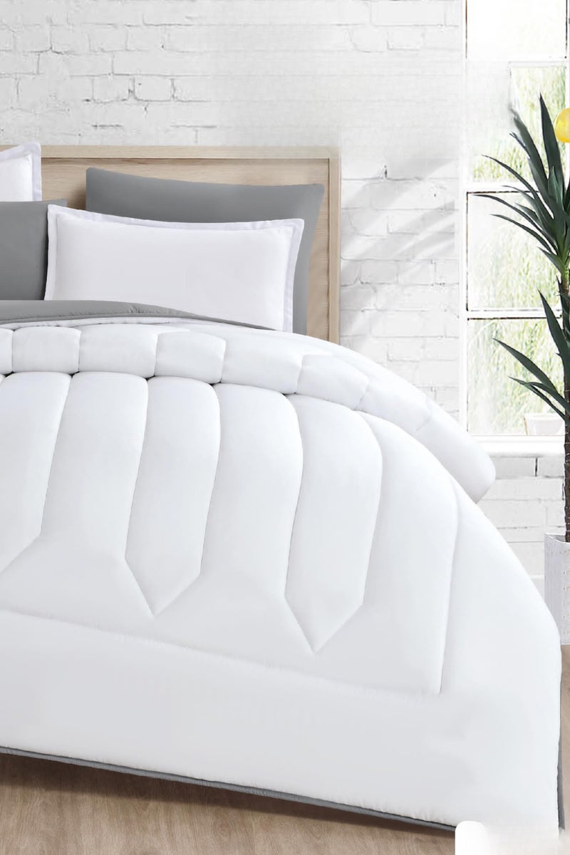 كراون طقم لحاف نفر نظام وجهين مفرش ساد مكون من 4قطع ميكروفايبرلحاف مقاس 170x230 سم - Image 3