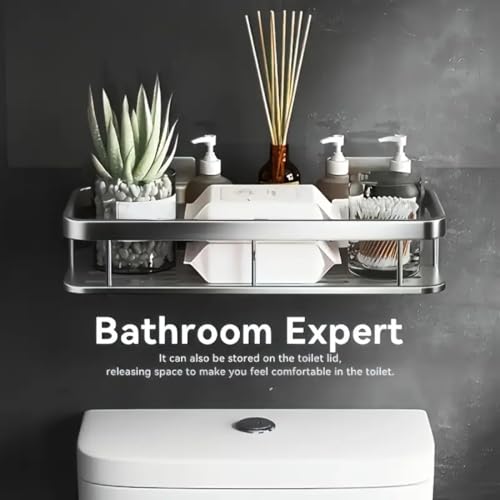 Hallstatt Self Adhesive Bathroom Shelf for Wall Shelf Organizer Wall Mounted Bathroom Shelves Rack Holder Stand for Bathroom Accessories Organiser Without Drill (Multi, Pack of 2) - Image 3