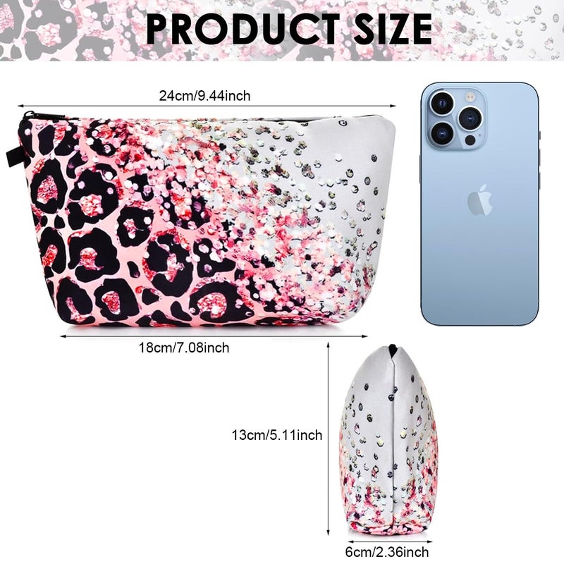 May Create ® Makeup Bag Travel Toiletries Bag Fashion Makeup Bag Zipper Pouch Stationeries Storage Pouch Accessories Organizer Bag, 9.1"x5"x2.2" - Image 2