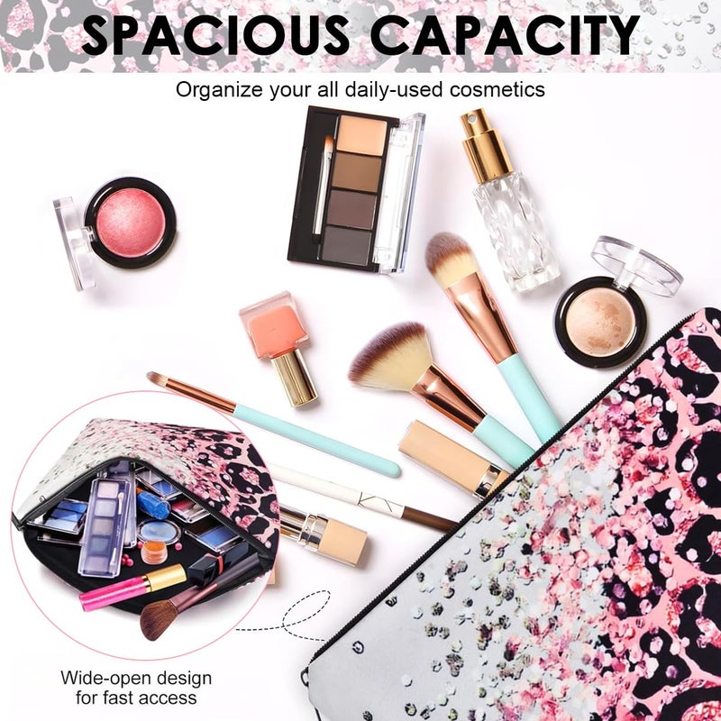 May Create ® Makeup Bag Travel Toiletries Bag Fashion Makeup Bag Zipper Pouch Stationeries Storage Pouch Accessories Organizer Bag, 9.1"x5"x2.2" - Image 4