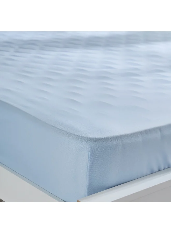 Home Box Derby Solid Microfiber King Fitted Sheet - 180x200+25 cm