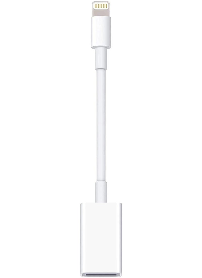 KASTWAVE - for iPhone & iPad Lightning to USB Camera Adapter - Azonee Connect Cameras, Card Readers, USB Drives, MIDI Keyboards - Compatible with Various iPhone & iPad Models - OTG Cable Adapter - Image 1