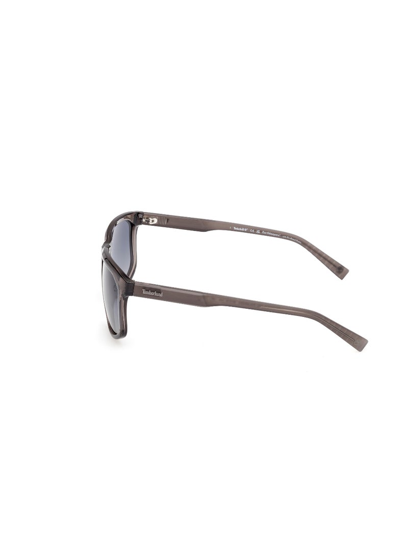 TIMBERLAND FULL RIM MALE RECTANGULAR GREY INJECTED SUNGLASSES - Image 2