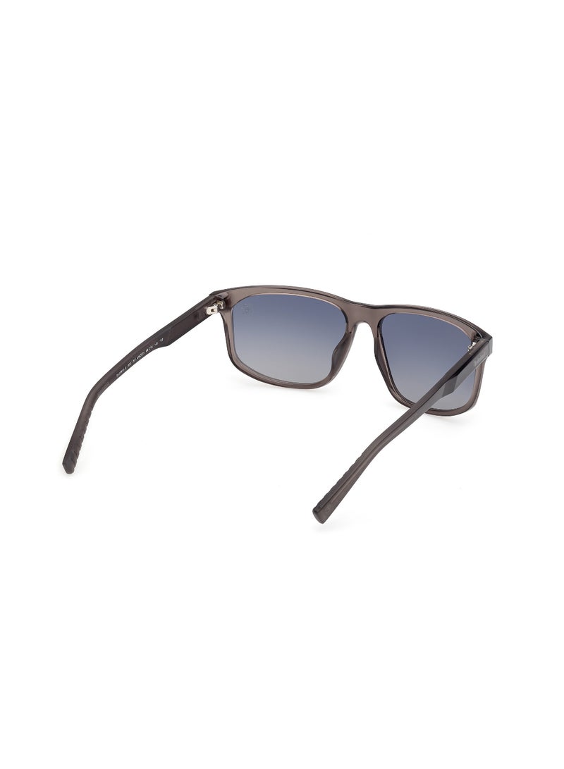 TIMBERLAND FULL RIM MALE RECTANGULAR GREY INJECTED SUNGLASSES - Image 5