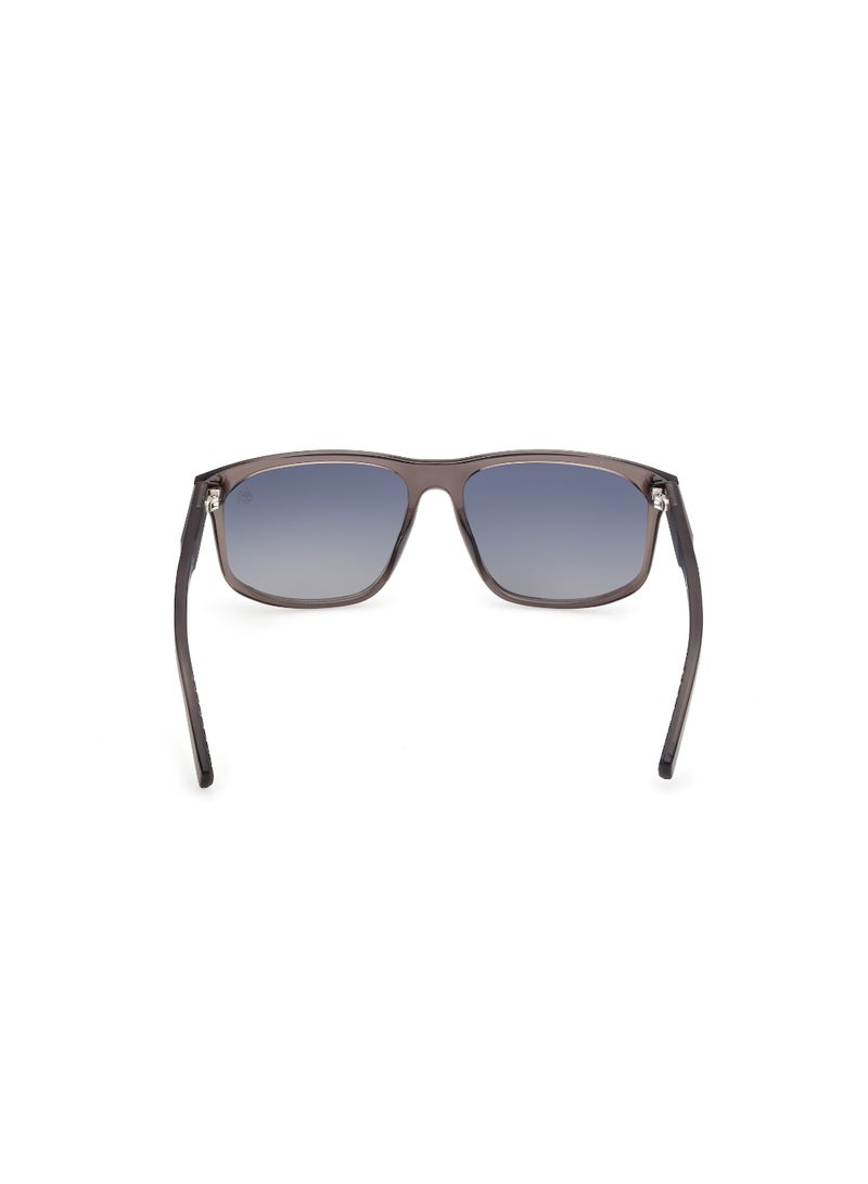 TIMBERLAND FULL RIM MALE RECTANGULAR GREY INJECTED SUNGLASSES - Image 4