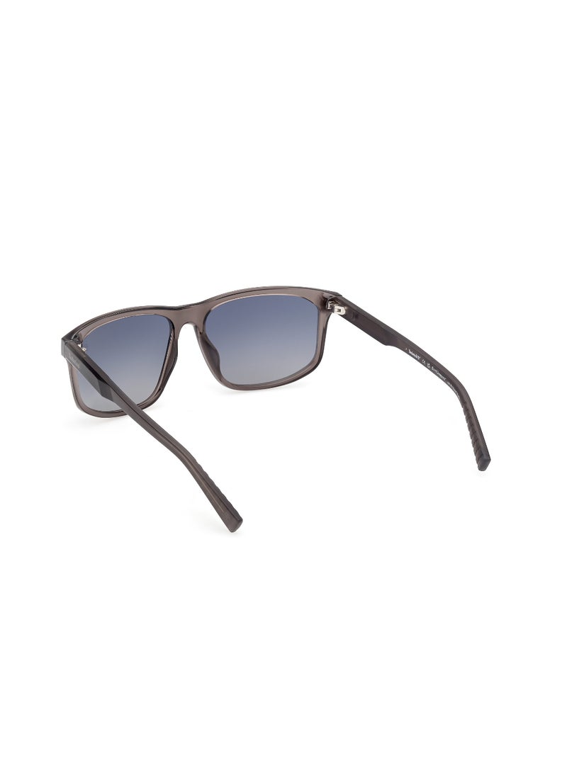 TIMBERLAND FULL RIM MALE RECTANGULAR GREY INJECTED SUNGLASSES - Image 3