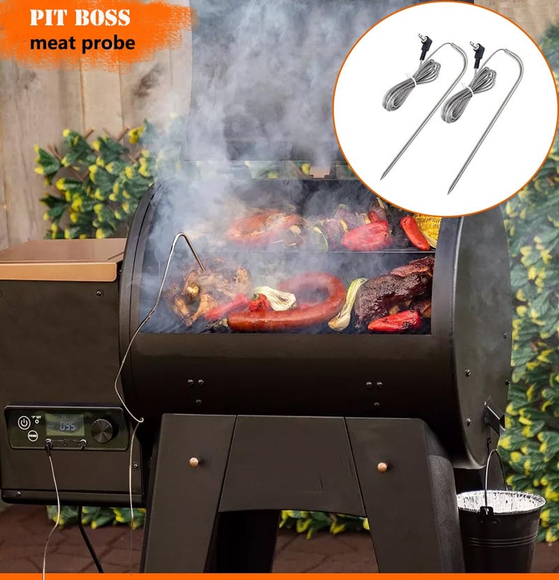 FCCUM Replacement Meat Probe for Pit Boss Pellet Grill, Compatible with Pit Boss Series Pellet Grill and Smoker, 3.5 mm Plug, 2 Waterproof Temperature Probes - Image 4